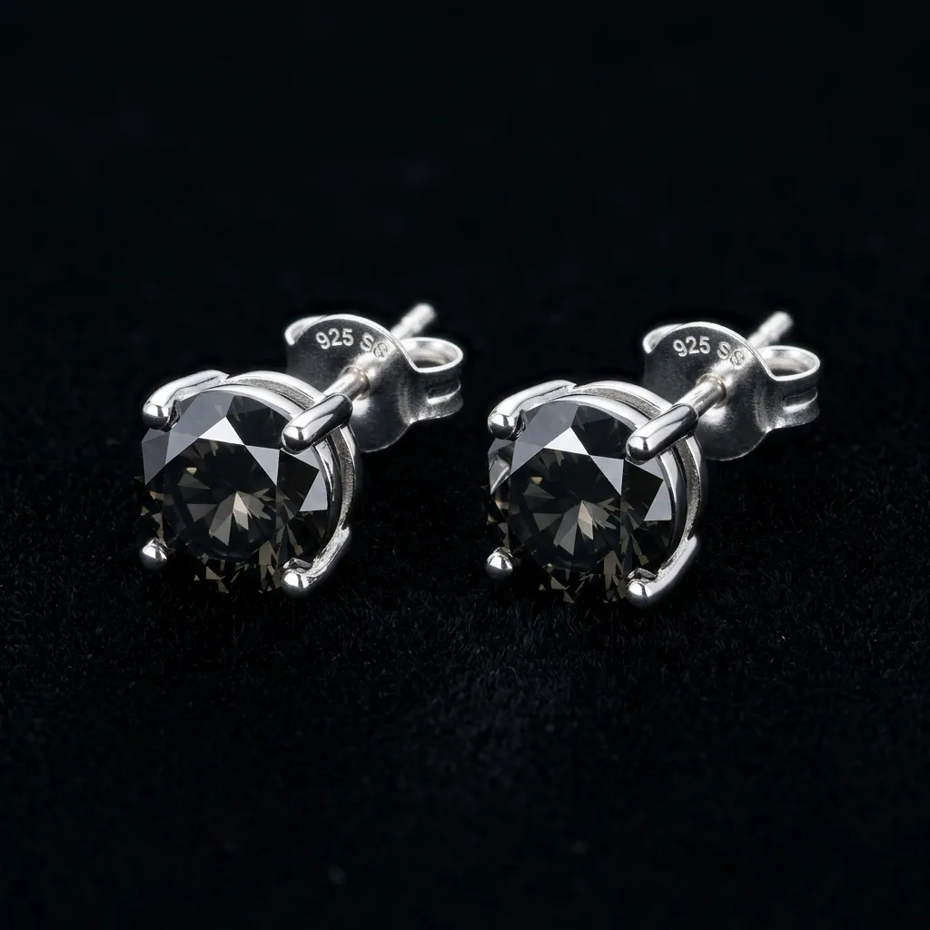 Diamond Coal Studs